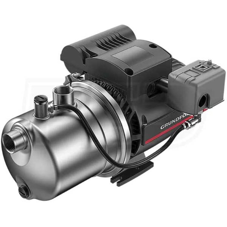 Grundfos JP PS 13-03-137 Shallow Well Jet Pump, 1/3 HP, 13 GPM, 115/230V, Stainless Steel - 99463938