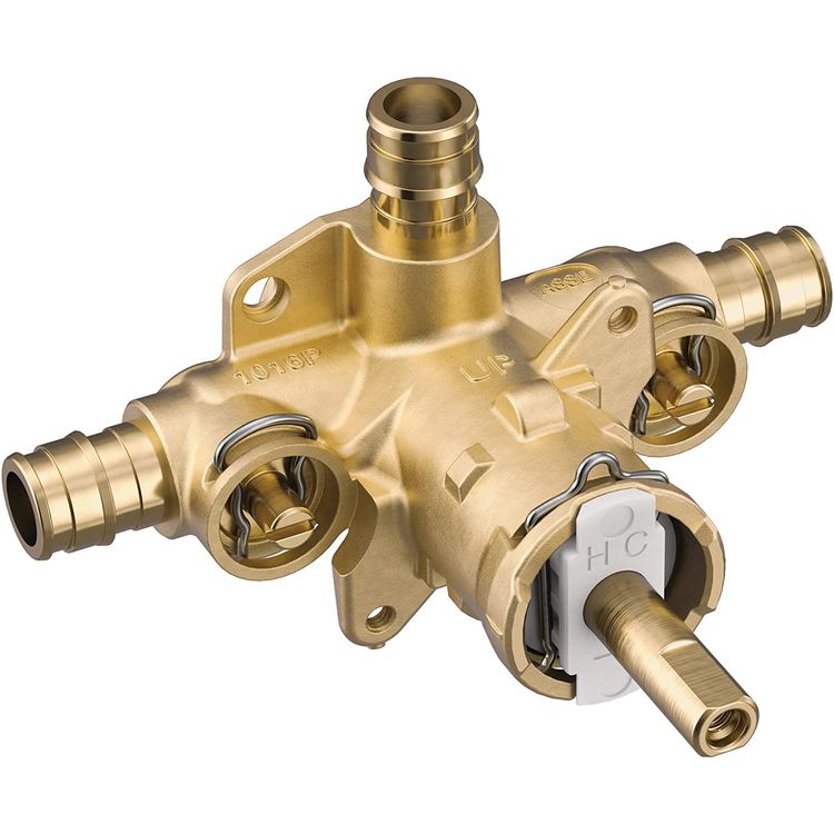 Moen 2328PF M-Pact Posi-Temp Shower Rough-In Valve w/ Stops, 1/2" CPEX, Pressure-Balancing