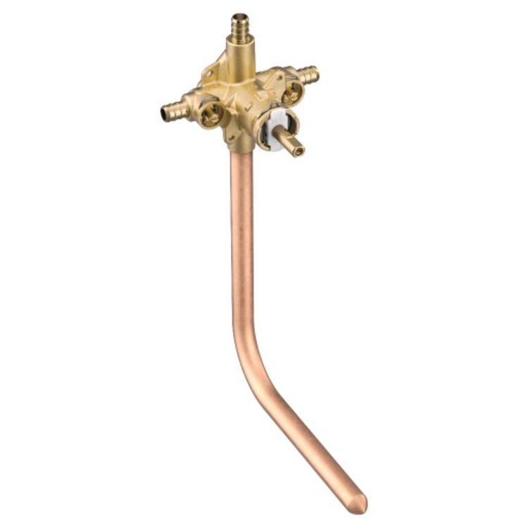 Moen 2360PF M-Pact Posi-Temp Tub/Shower Rough-In Valve w/ Stops, 1/2" Crimp Ring PEX w/ CC Tub Drop, Pressure-Balancing