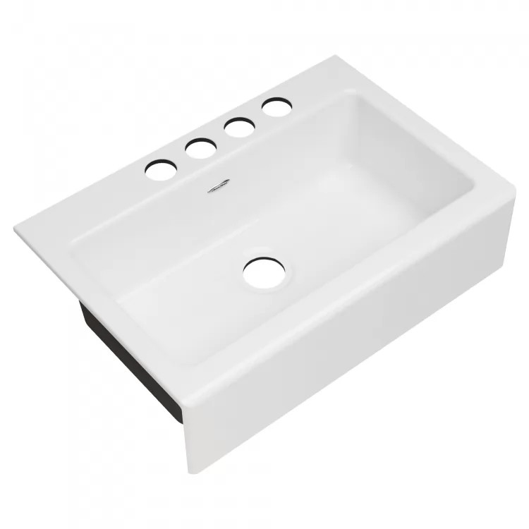 American Standard Delancey White Cast Iron Apron Sink,  33", Single Bowl Apron Front -  77SB33220A.308