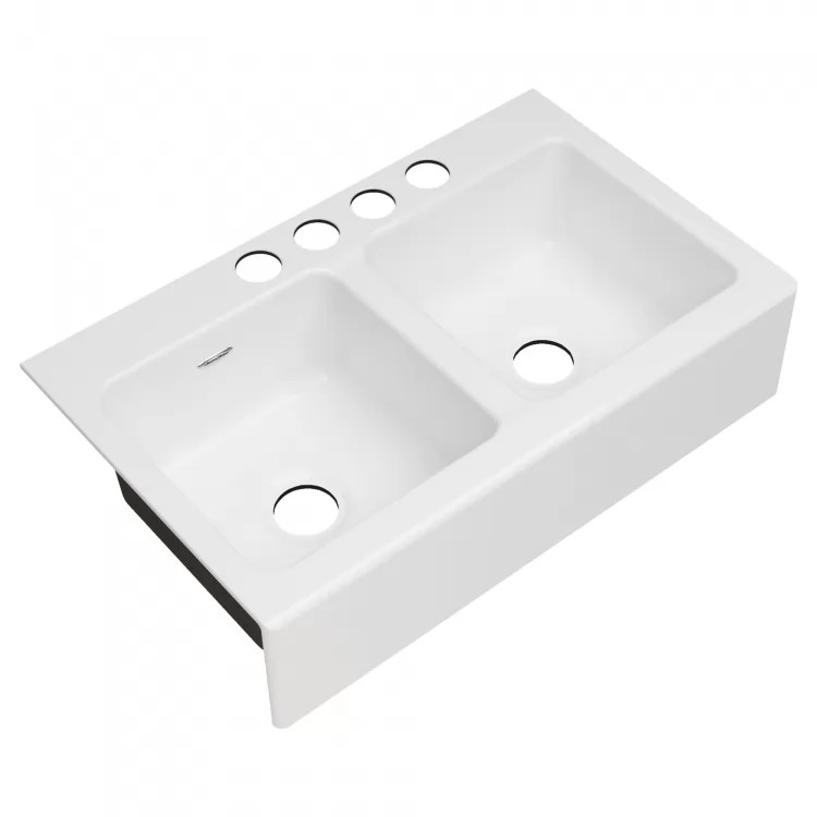 American Standard Delancey 36" White Cast Iron Apron Sink, Single Bowl Apron Front - 77DB36220A.308