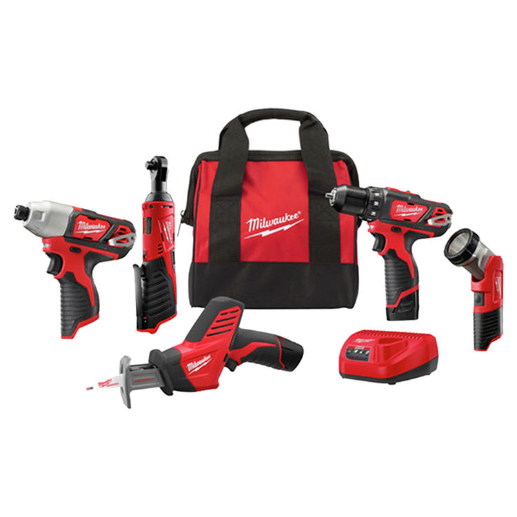 Milwaukee 2498-25 M12 5-Tool Combo Kit (1.5Ah)