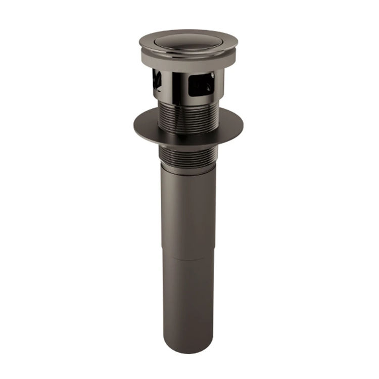 Brizo Push Button Pop-Up Lavatory Drain With Overflow, Brilliance Black Onyx - (RP81628BNX)