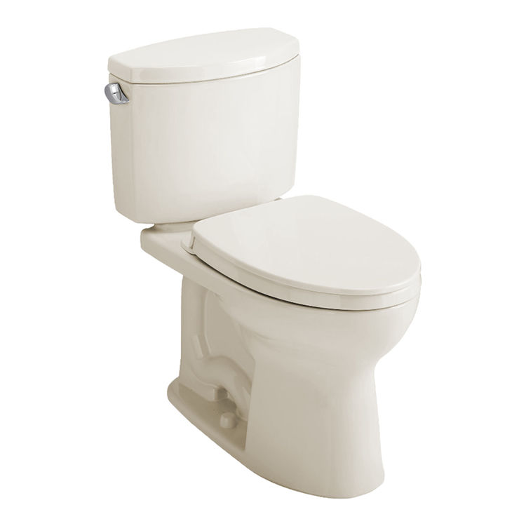 TOTO Drake II Two-Piece Universal Height Toilet, Elongated, 1.28 GPF, CEFIONTECT, SS124 SoftClose, WASHLET+ Ready, Sedona Beige - MS454124CEFG#12