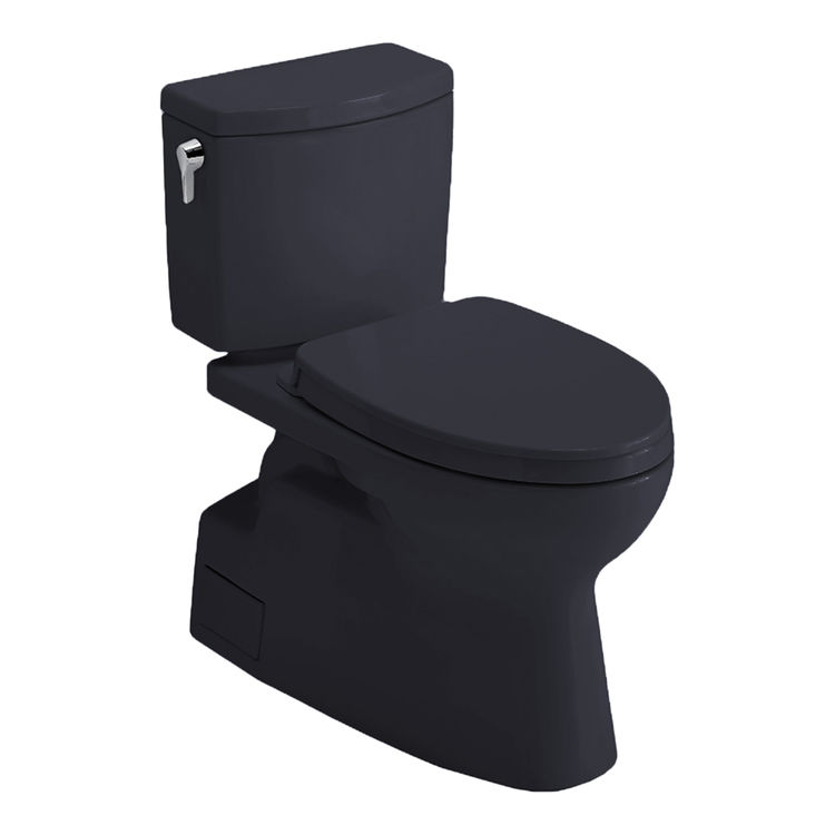 TOTO MS474124CUF#51 Vespin II 1G Two-Piece Toilet, 1.0 GPF, Washlet + Connection - Ebony