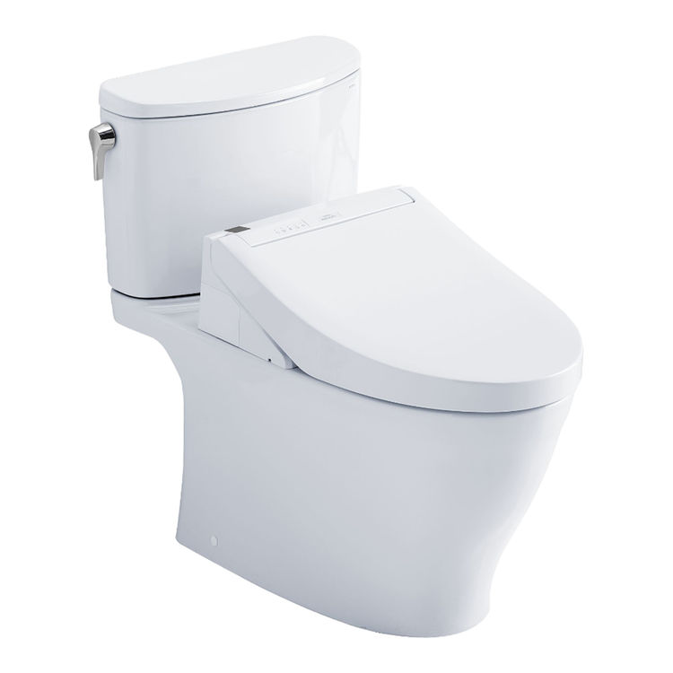 TOTO Nexus WASHLET+ Two-Piece Toilet with C5 Bidet Seat, 1.28 GPF, Cotton White - MW4423084CEFG#01