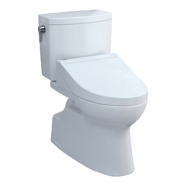 TOTO Vespin II 1G WASHLET+ Two-Piece Toilet with C5 Bidet Seat, 1.0 GPF, Cotton White - MW4743084CUFG#01