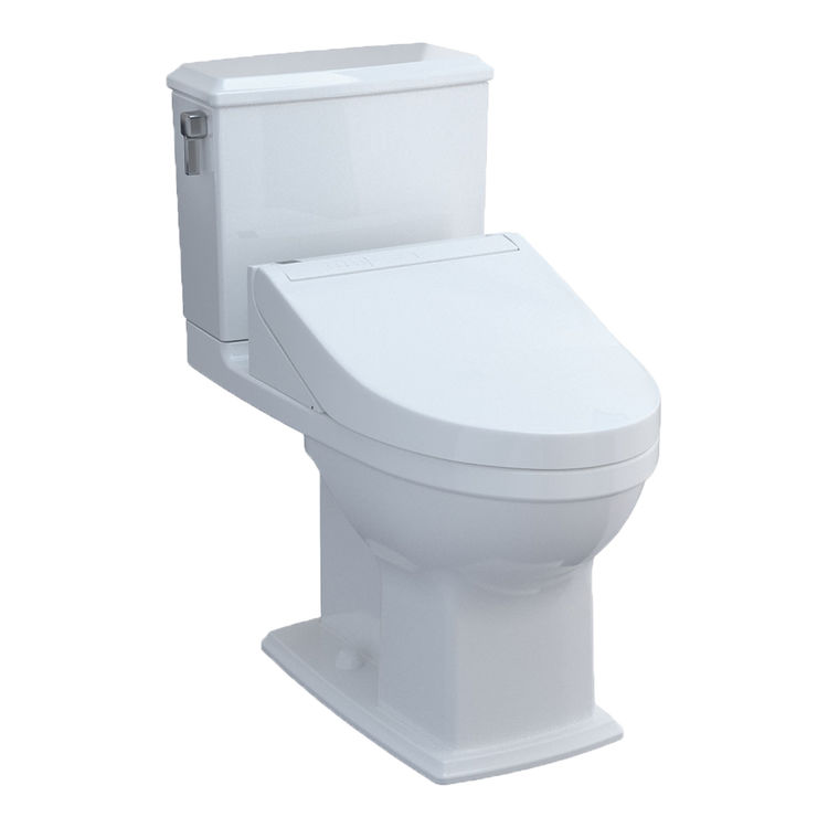 TOTO Connelly WASHLET+ Two-Piece Toilet with C5 Bidet Seat, 1.28/0.9 GPF, Cotton White - MW4943084CEMFG#01