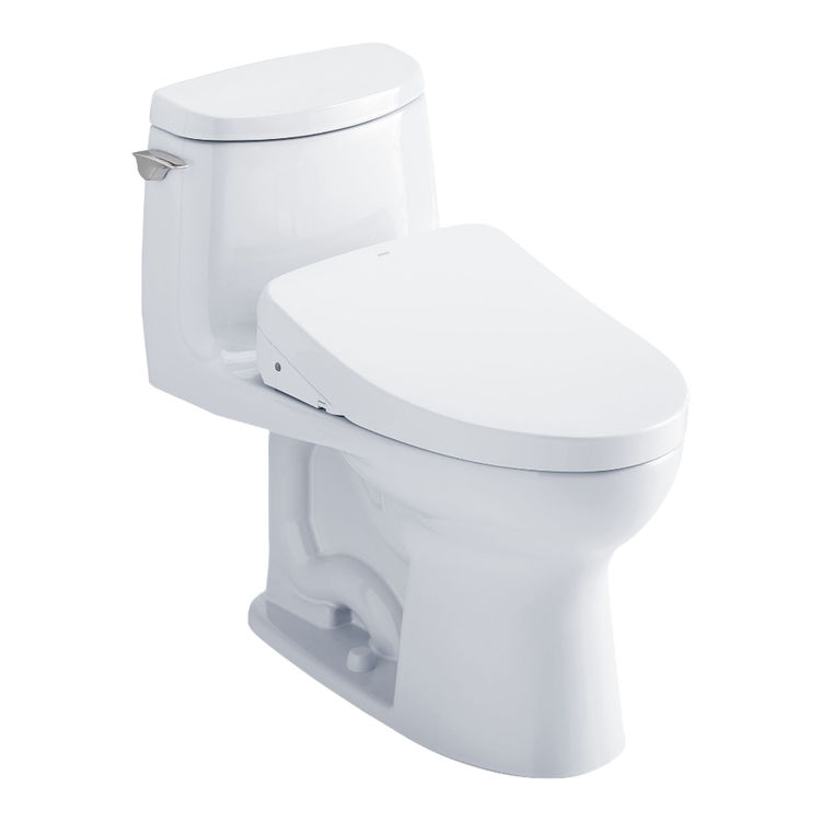 TOTO UltraMax II 1G WASHLET+ One-Piece Toilet with S550e Bidet Seat, Auto-Open/Close, 1.0 GPF, Auto-Flush, Cotton White - MW6043056CUFGA#01