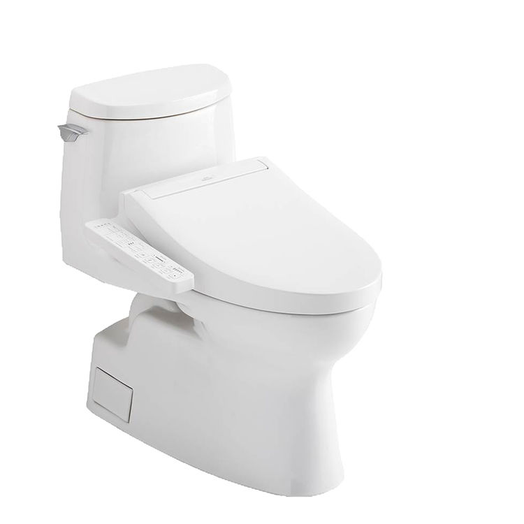 TOTO Carlyle II 1G WASHLET+ One-Piece Toilet with C2 Bidet Seat, 1.0 GPF, Cotton White - MW6143074CUFG#01