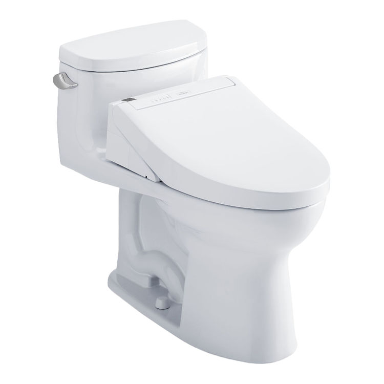 TOTO Supreme II WASHLET+ One-Piece Toilet with C5 Bidet Seat, 1.28 GPF, Cotton White - MW6343084CEFG#01