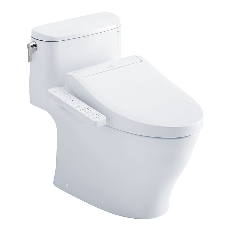 TOTO Nexus WASHLET+ One-Piece Toilet with C2 Bidet Seat, 1.28 GPF, Cotton White - MW6423074CEFG#01