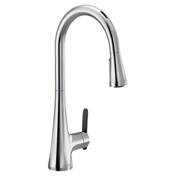 Moen Sinema Smart Single Handle High Arc Pull-Down Kitchen Faucet, Chrome - S7235EVC