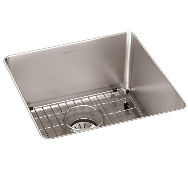 Elkay ELUHH1616TPDBG Lustertone Iconix Single Bowl Undermount Kitchen Sink Kit with Perfect Drain - Luminous Satin