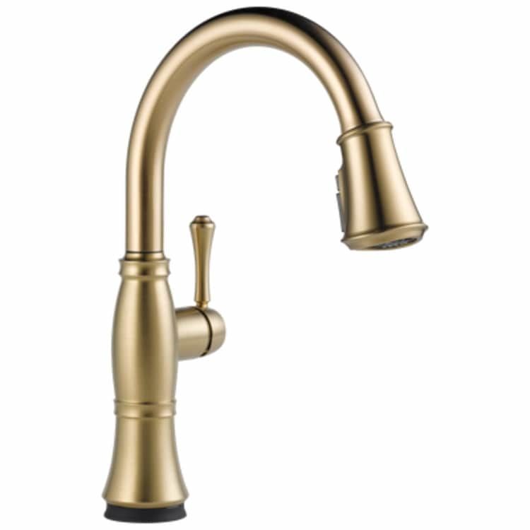 Delta Cassidy Single-Handle Pull-Down Lumicoat Champagne Bronze Kitchen Faucet, 1.8 GPM, Lever Handle, Diamond Seal Technology, Touch2O, ShieldSpray - 9197T-CZ-PR-DST