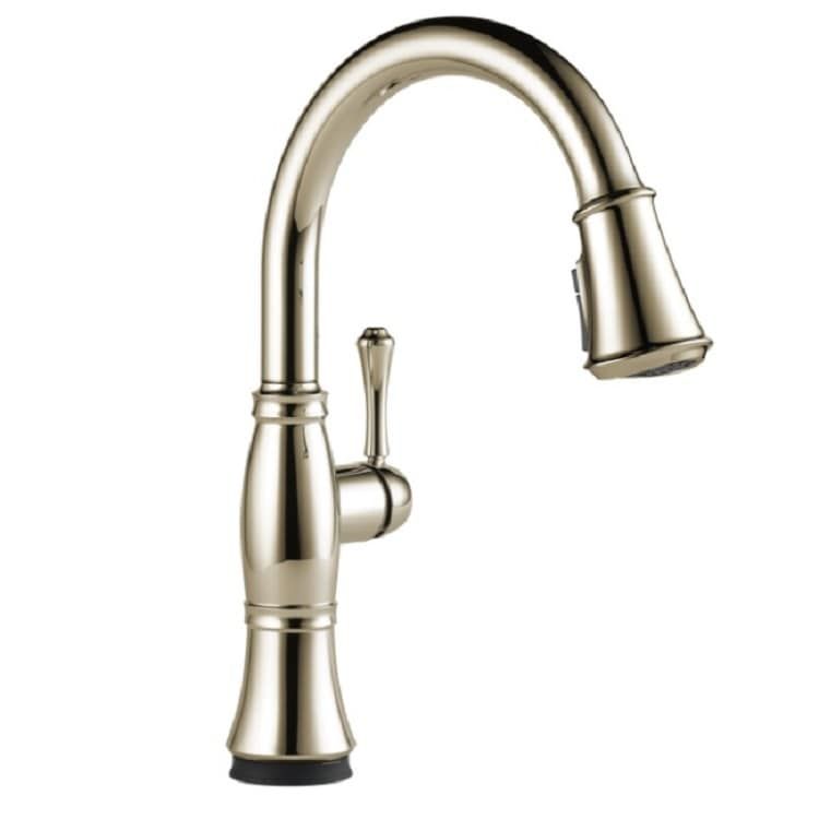 Delta Cassidy Single-Handle Pull-Down Lumicoat Polished Nickel Kitchen Faucet, 1.8 GPM, Lever Handle, Diamond Seal Technology, Touch2O, ShieldSpray - 9197T-PN-PR-DST