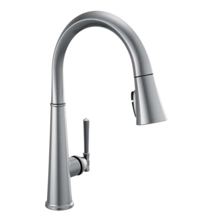 Delta Emmeline Single Handle Pull-Down Kitchen Faucet, Lumicoat Arctic Stainless - 9182-AR-PR-DST