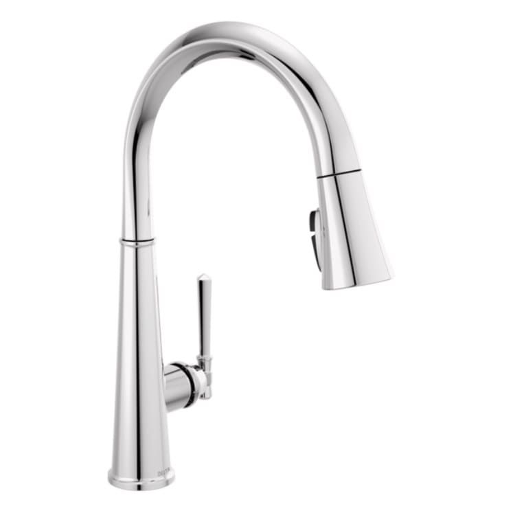 Delta Emmeline Single Handle Pull-Down Kitchen Faucet, Lumicoat Chrome - 9182-PR-DST