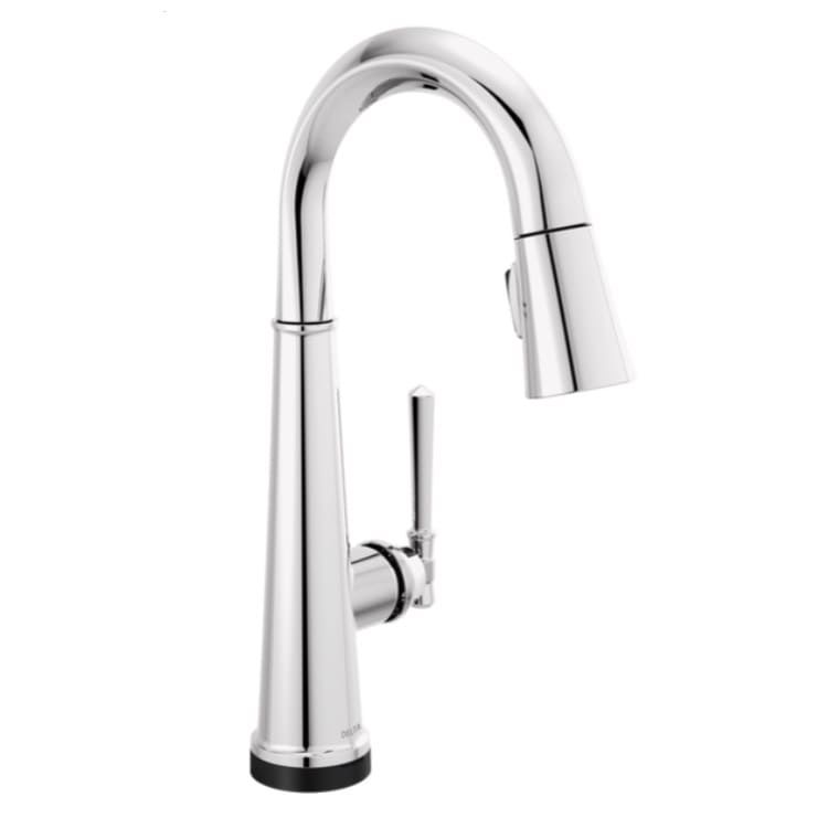 Delta Emmeline Touch2O Single Handle Pull-Down Bar/Prep Faucet, Lumicoat Chrome - 9982T-PR-DST