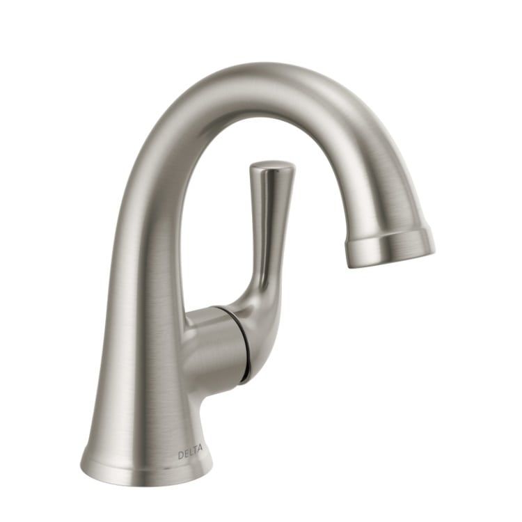 Delta Kayra Single-Handle Bathroom Faucet, Deck Mount, 1.2 GPM, Stainless - 533LF-SSMPU