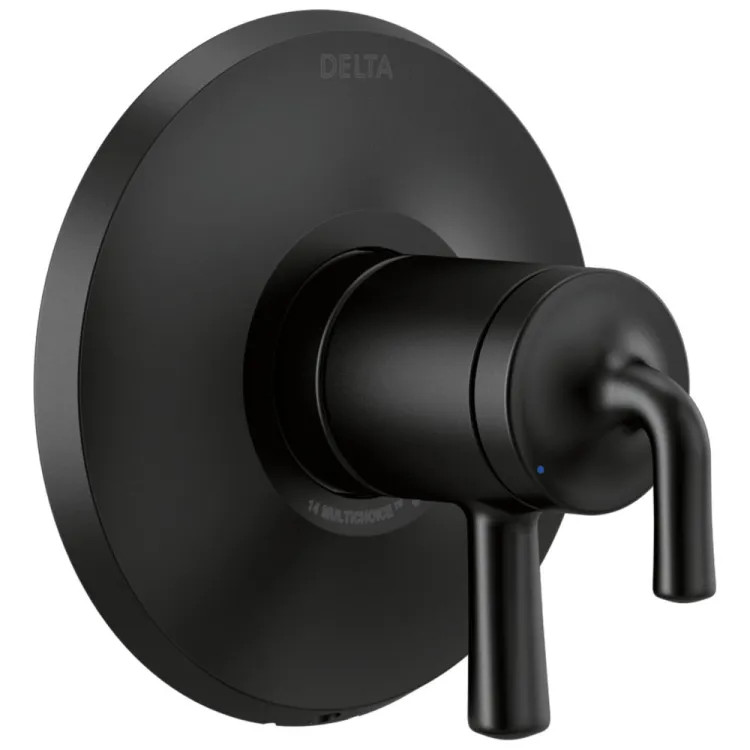 Delta Kayra Monitor 17 Series Valve Only Trim, Pressure Balance, Two Lever Handles, ADA-Compliant, Matte Black - T17033-BL