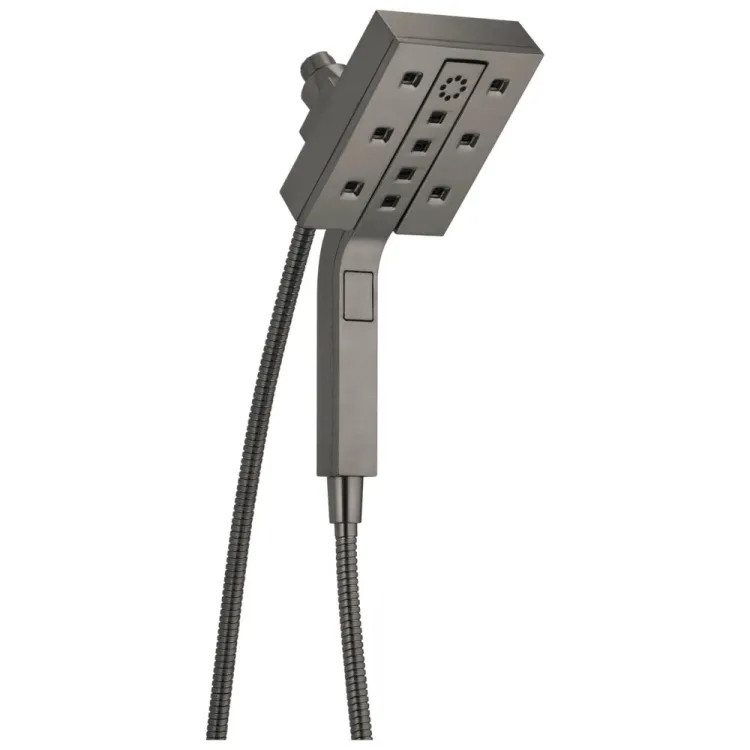 Delta Universal Showering 1.75 GPM 4-Setting Two-In-One Shower, H2Okinetic Technology, Touch-Clean Spray Nozzles, Black Stainless - 58473-KS25