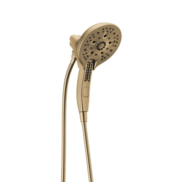 Delta Universal Showering In2ition H2Okinetic 5-Setting Two-In-One Shower, Round, 1.75 GPM, Brilliance Champagne Bronze - 58620-CZ-PK