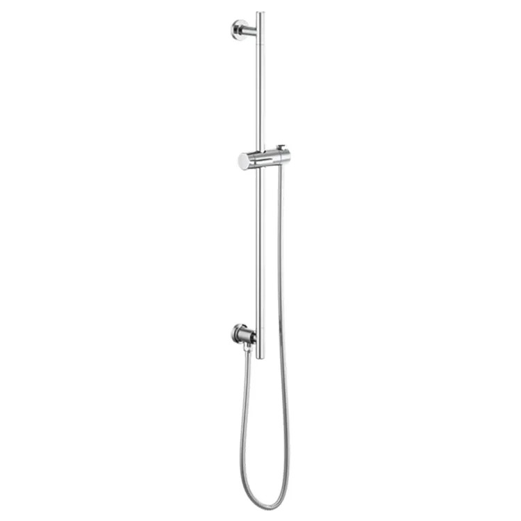 Brizo Essential 30" Linear Round Slide Bar w/ Stretchable Metal Hose, Polished Chrome - 74792-PC