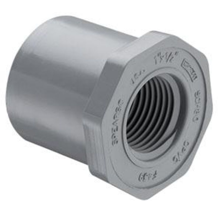 CPVC80B2112ST  838-251C 2"x1-1/2" SCH 80 CPVC BUSHING SLIP x THREAD