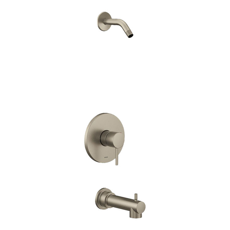 Moen Align M-Core 2-Series Tub/Shower Faucet, Single Lever Handle, M-PACT, Less Showerhead, Brushed Nickel - UT2193NHBN