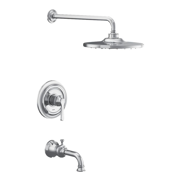 Moen Colinet M-Core 2-Series Tub/Shower Faucet with 1.75 GPM Rainshower, 1-Function, Single Lever Handle, M-PACT, Immersion, Chrome - UTS244203EP