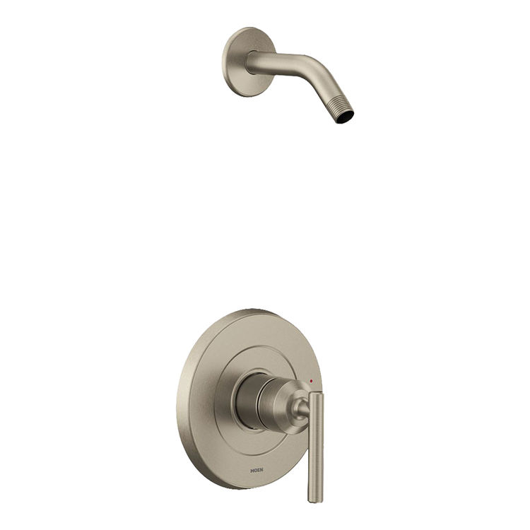 Moen Gibson M-Core 2-Series Single-Handle Shower Faucet, Lever Handle, M-PACT, Less Showerhead, Brushed Nickel - UT2902NHBN