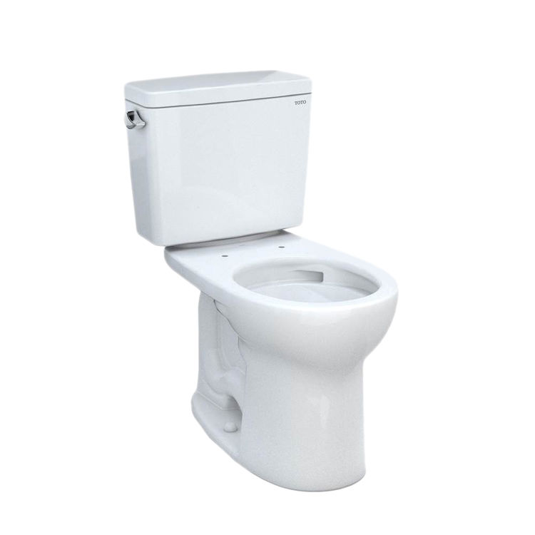 TOTO 21 Drake Round Two-Piece Toilet, 1.28 GPF, Cotton White - CST775CEFG#01