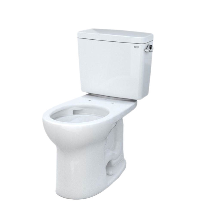 TOTO 21 Drake Round Two-Piece Toilet, 1.28 GPF, Cotton White - CST775CEFRG#01