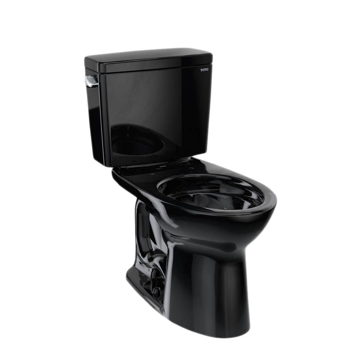 TOTO 21 Drake Elongated Two-Piece Toilet, 1.28 GPF, Ebony -  CST776CE#51