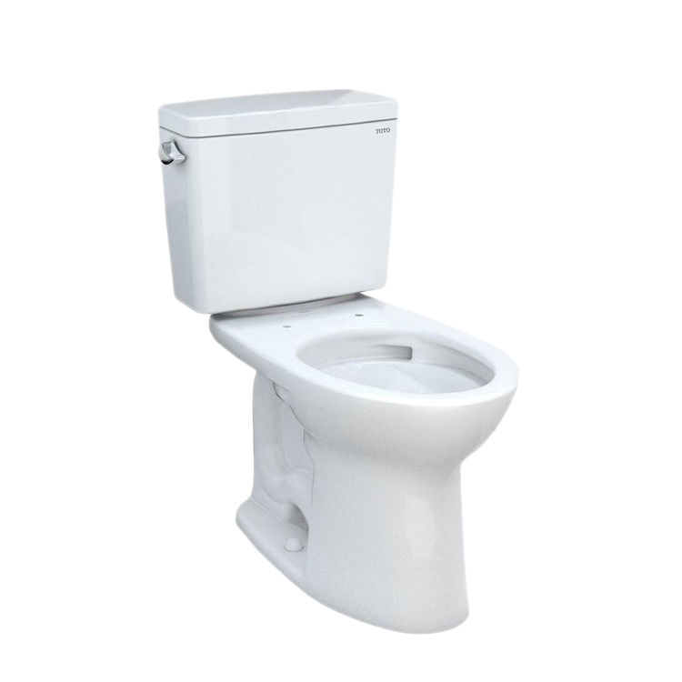 TOTO 21 Drake Elongated Two-Piece Toilet, 1.28 GPF with CeFiONtect, Cotton White -  CST776CEFG.10#01 