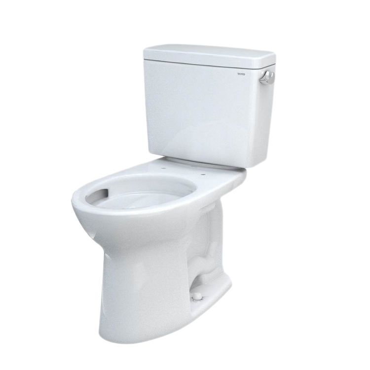 TOTO 21 Drake Elongated Two-Piece Toilet, 1.28 GPF with CeFiONtect, Cotton White -  CST776CEFRG#01 