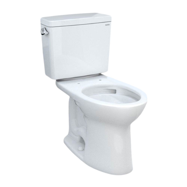 TOTO CST776CSFG.10#01 21 Drake Two-Piece Elongated 1.6 gpf Universal Height with CeFiONtect and 10" Rough-In - Cotton White