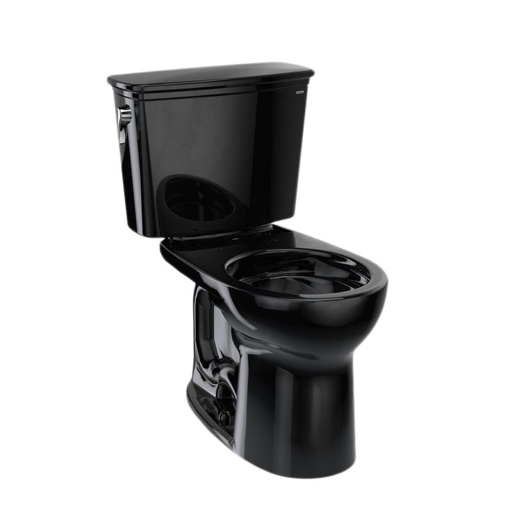 TOTO CST785CEF#51 21 Drake Two-Piece Round 1.28 gpf Universal Height - Ebony