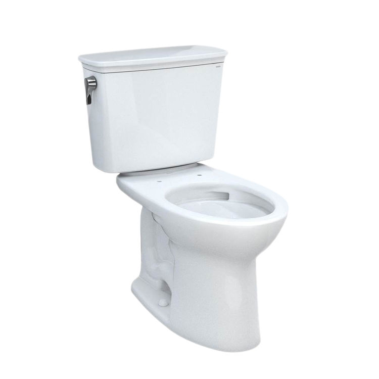 TOTO CST786CEFG#01 21 Drake Two-Piece Elongated 1.28 gpf Universal Height with CeFiONtect - Cotton White
