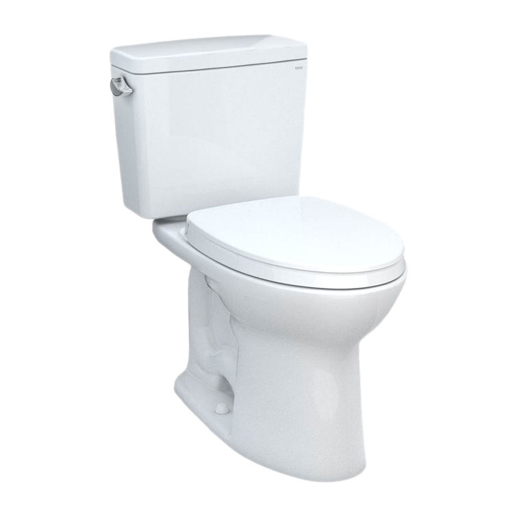 TOTO MS776124CSFG.10#01 21 DRAKE Elongated 1.6 gpf Universal Height Tornado Flush Toilet with CeFiONtect and 10" Rough-In - Cotton White