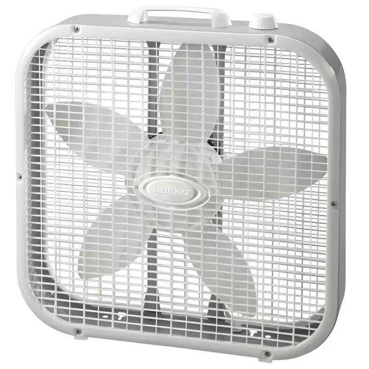 LASKO 3733 BOX FAN, 3-SPEED 1710 CFM AIR, PLASTIC, WHITE