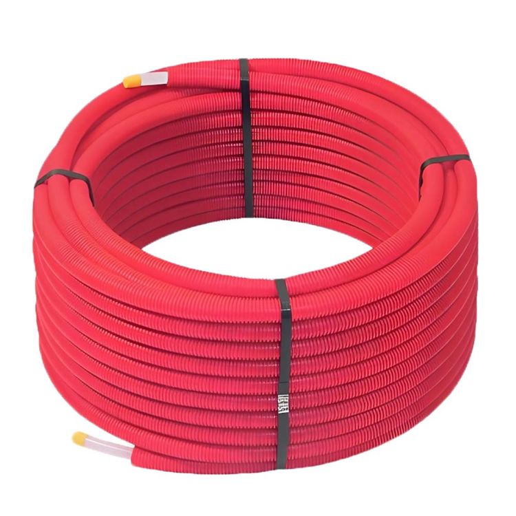 1" PEX Tubing Roll, 300 feet - White Pipe/Red Sleeve
