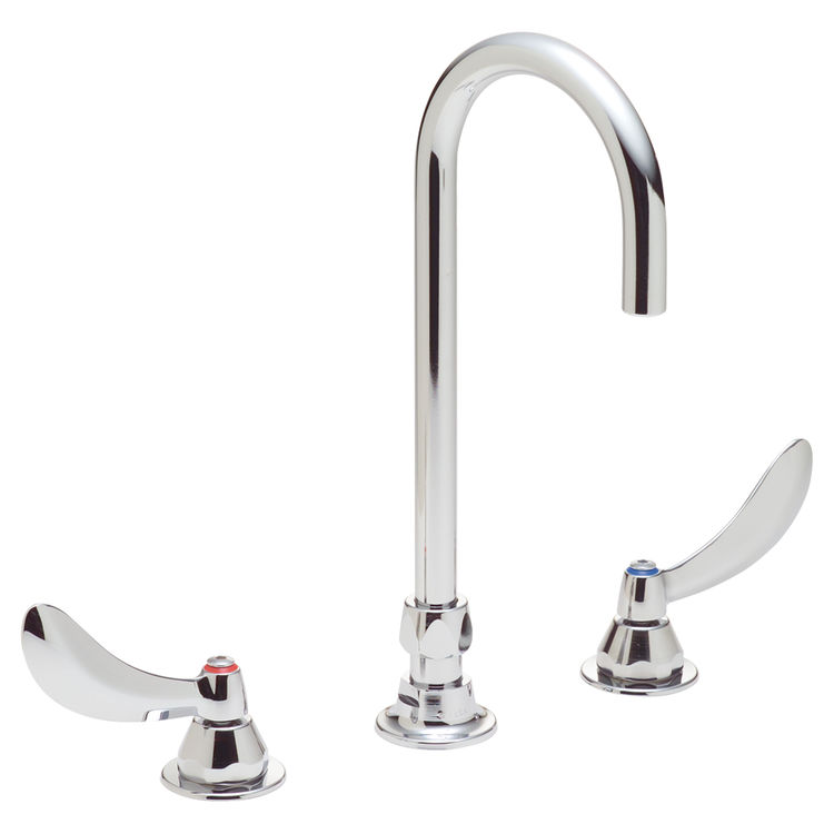 Delta 27C2924 CER-TECK 8" Below Deckmount Faucet, 6" Gooseneck, Blade w/ Sanitary Hood, VR Laminar, Chrome