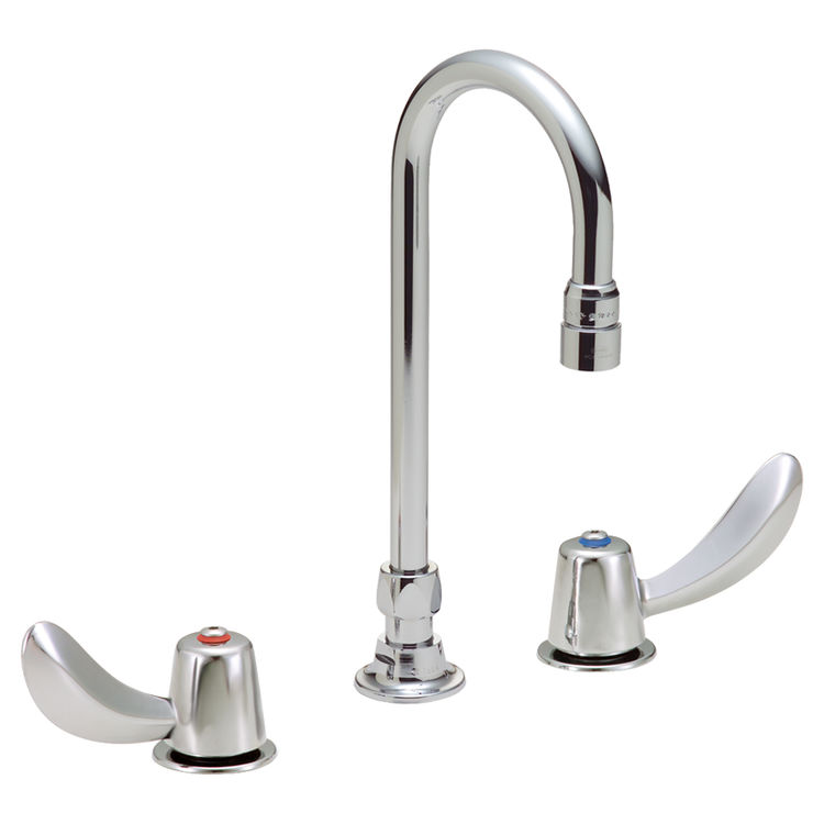 Delta 27C2942 CER-TECK 8" Below Deckmount Faucet, 6" Gooseneck, Hooded Blade, Aerator, Chrome