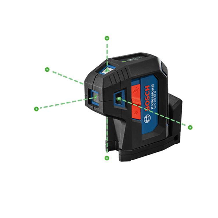 Bosch GPL100-50G Five-Point Self-Leveling Alignment Laser, Green Beam