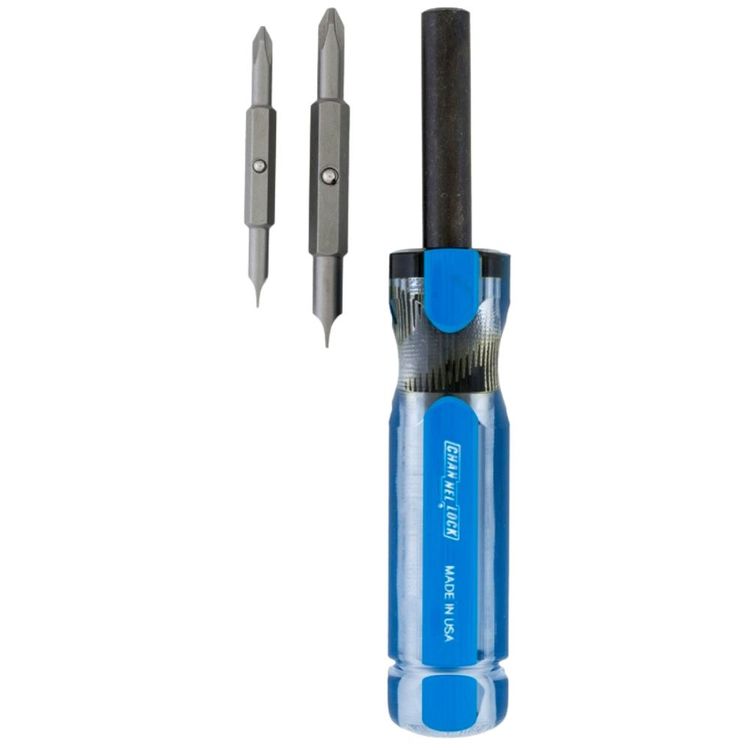 CHANNELLOCK 6N1 Black Oxide Coated Screwdriver with Nut Driver Acetate Handle - 61A