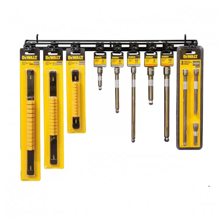DeWALT 3/8" and 1/2" Chrome Wobble Socket Extension Set with Socket Rails - DWMT80744 