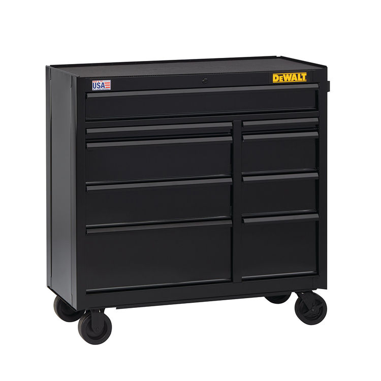 DEWALT 41" Wide Rolling Tool Cabinet, 9 Drawers - DWST24190