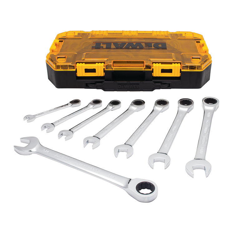 DEWALT 8 Pieces SAE Ratcheting Combination Wrench Set  - DWMT74733
